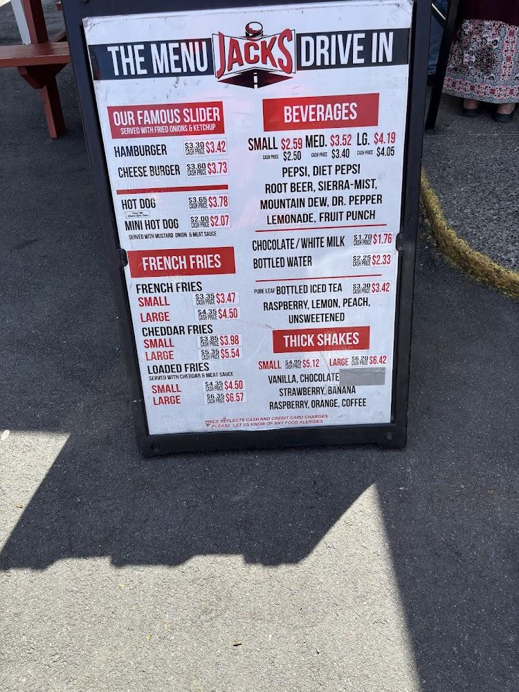 Jack's Drive-In Menu image 2