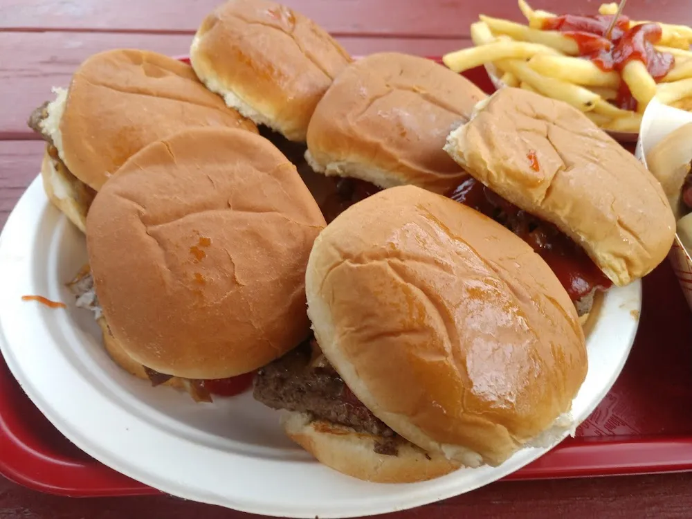 Sliders Mini Dogs Both with Everything and Fries